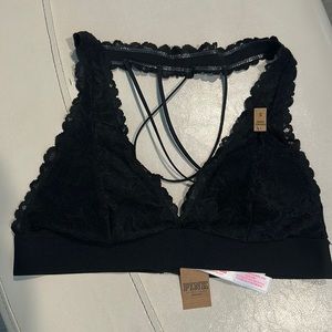 PINK Victoria Secret Black Lace Bralette